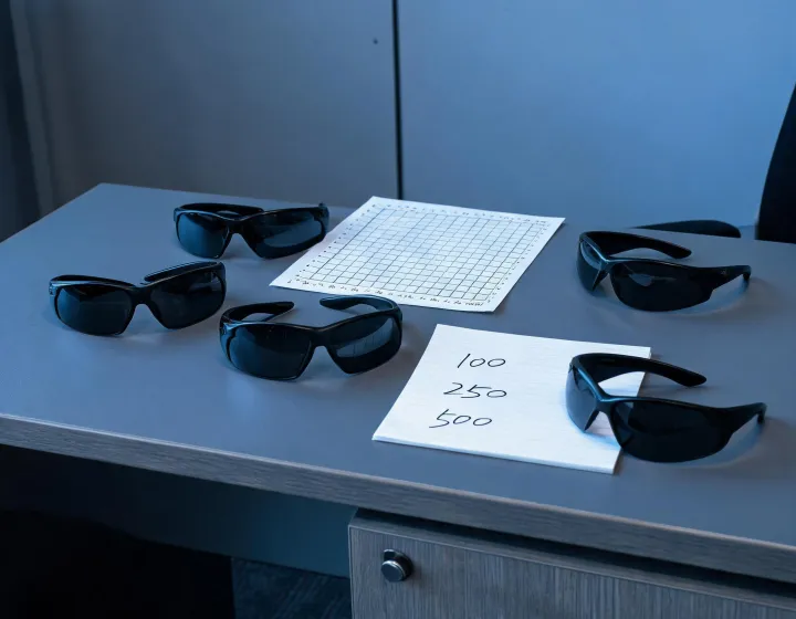 Sports sunglasses specification layout for factory quote comparison